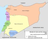 Francia mandátum Szíriára és a libanoni térképre en.svg
