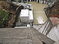 ダム直下にあった北海道企業局二股発電所。夕張シューパロダム完成に伴い水没、廃止。