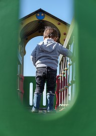 Gabriel at a playground, Porto Covo, Portugal