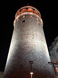 Kulenin günümüzdeki gece aydınlatması (Şubat 2021)