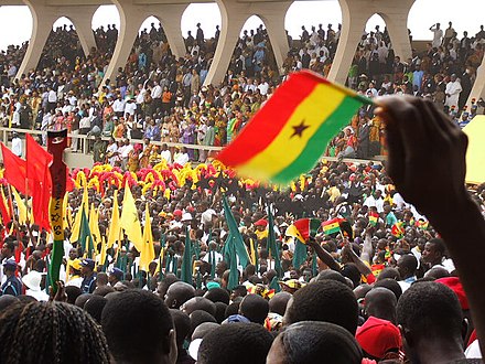 Ghanaian nationalists celebrating the 50th anniversary of national independence in 2007
