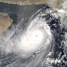 Cyclone Gonu near peak intensity