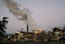 Mulgrave Central Mill at dusk Gordonvale Sugar Mill.jpg