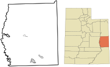Map of Grand County communities Grand County Utah incorporated and unincorporated areas.svg