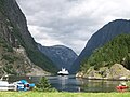 Car ferry arriving Gudvangen