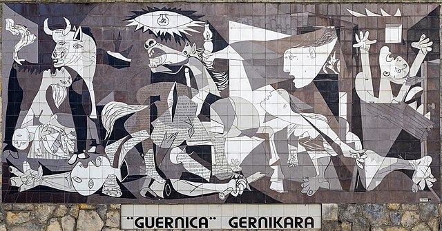 Мурал у місті Герніка (Біскайя, Країна Басків, Іспанія) — варіація на тему однойменної картини Пабло Пікассо