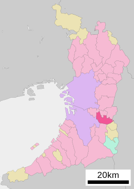 Situering van Habikino in de prefectuur Osaka