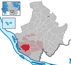 Elhelyezkedése Schleswig-Holstein térképén