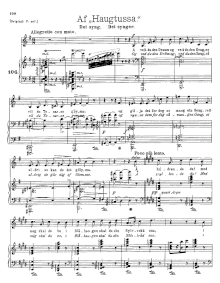 Music score of Haugtussa, The Mountain Maid, by Edvard Grieg, published in 1898 Haugtussa 4.gif