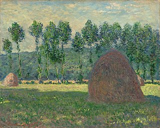 <i>Haystack Near Giverny</i> Painting by Claude Monet