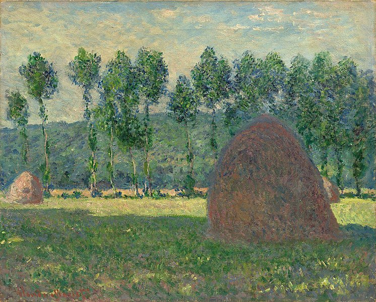 File:Haystacks at Giverny by Claude Monet (1884-1889) - Pushkin Museum.jpg