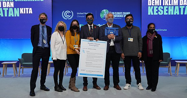 Yousaf at the COP26 Climate Action for Health event, 2021