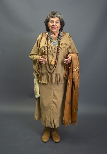 File:Helen Quintana, photographed in Pueblo, Colorado, at a gathering of North American Native People. She is of Northern Cheyenne heritage LCCN2015633877.tif