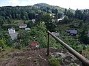 Pohled na Horní Prysk, v pozadí Ovčácký vrch