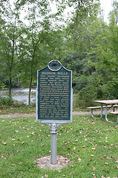 File:Hudson Mills Metropark historical marker.JPG