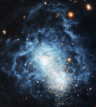 <span class="mw-page-title-main">I Zwicky 18</span> Dwarf irregular galaxy in the constellation Ursa Major