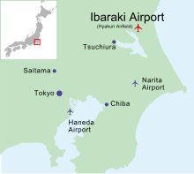 Location of Ibaraki Airport