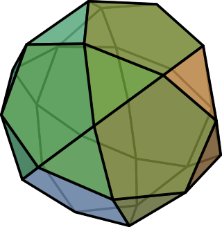 <span class="mw-page-title-main">Icosidodecahedron</span> Archimedean solid with 32 faces