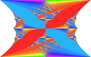 Hofstadters butterfly A fractal describing the theorised behaviour of electrons in a magnetic field