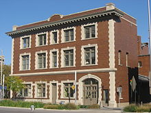 The former IFD Headquarters at 301 E. New York Street is on the National Register of Historic Places. Indianapolis Fire Headquarters.jpg