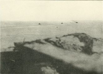 Union ironclads Weehawken, Montauk, and Passaic shelling Fort Moultrie. Photograph taken from ramparts of Fort Sumter IroncladActionSep1863.jpg