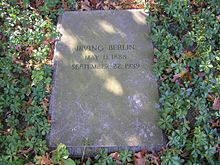 The grave of Irving Berlin in Woodlawn Cemetery, the Bronx, New York City