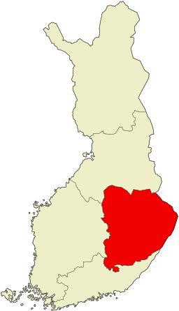 Karta som visar läget för Östra Finlands län