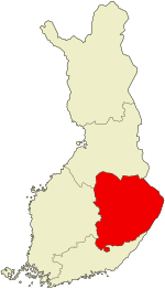 Finlândia Oriental no mapa da Finlândia