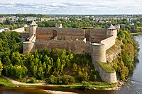 Ivangorod fortress as seen from top of Hermann Castle.jpg