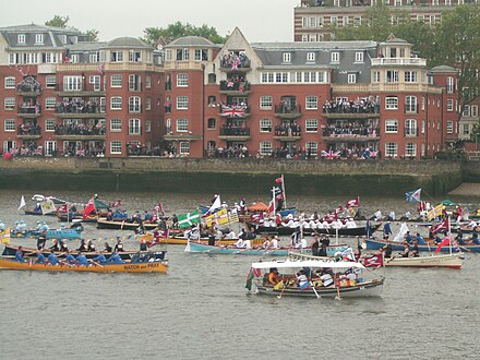 A great variety of man-powered boats took part in the parade