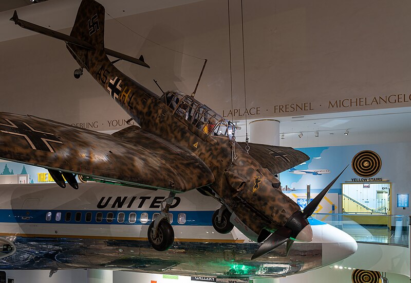 File:Junkers Ju 87 5954 fighter with the N7017U aircraft in the background, Museum of Science and Industry, Chicago, Illinois, US (PPL1-Corrected) julesvernex2.jpg