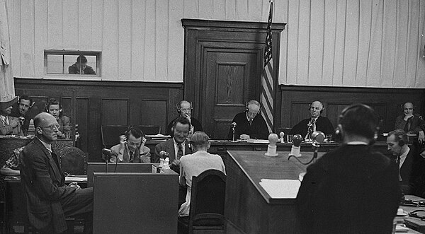 A witness testifies in the Judges' Trial