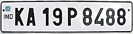 ഇന്ത്യയിലെ വാഹനങ്ങളുടെ ലൈസൻസ് ഫലകം