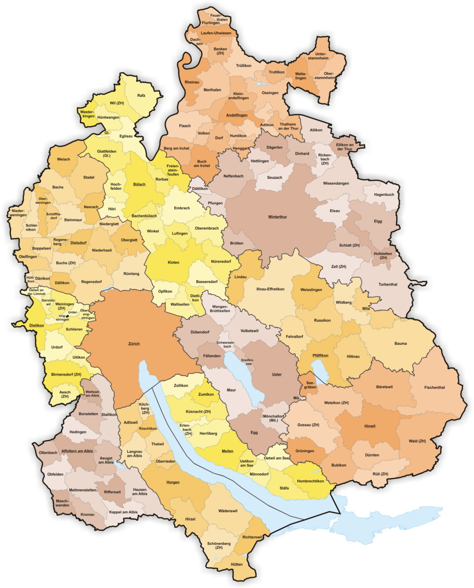 Municipalities of the canton of Zürich