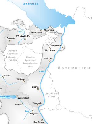 Sanggaller Rhintl: Gschicht, Geografii, Landwertschaft