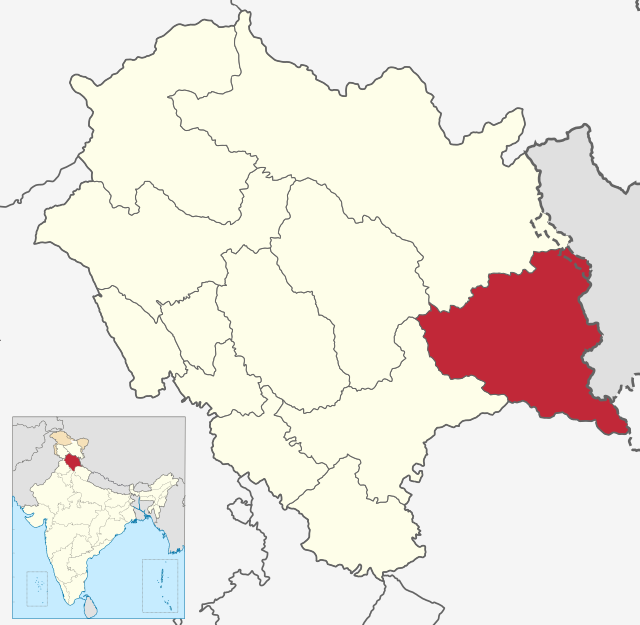 Localização do distrito de Kinnaur no Himachal Pradexe