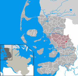 Läget för kommunen Kolkerheide i Kreis Nordfriesland