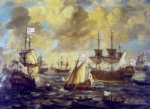 The Brandenburg Navy on the Open Sea by Lieve Pietersz Verschuier, 1684.