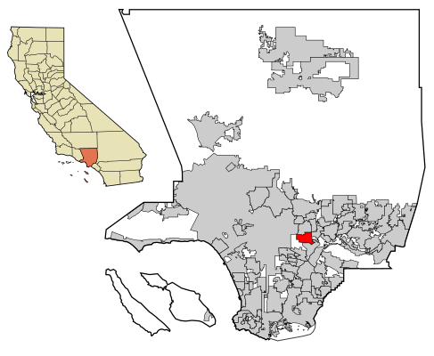 Location of Monterey Park in Los Angeles County, California