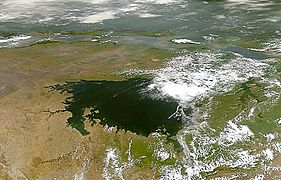 Озеро Вікторія з космосу