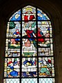 Le Mesnil-Aubry (95), église de la Nativité de la Vierge, bas-côté nord, vitrail de la dernière travée (n° 11).jpg