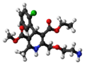 Levamlodipine molecule ball.png