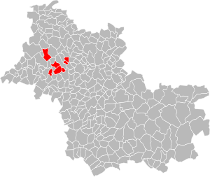 Lage der CC du Vendômois Rural im Département Loir-et-Cher