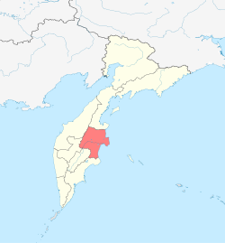 Location of Ust-Kamchatsky District in Kamchatka Krai