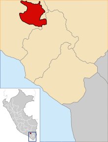 Location of the national reserve Salinas and Aguada Blanca in Peru.svg