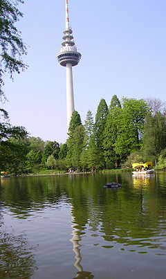 Telecommunication tower and Luisenpark