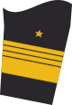 Badge of rank of an admiral (troop service) on the lower sleeve of the jacket of the service suit for naval uniform wearers