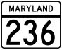 Merilend Route 236 markeri