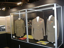 Major General Billy Mitchell's uniform displayed on far left at National Museum of the U.S. Air Force