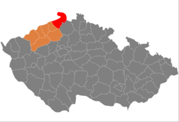 Districtul Děčín - Locație